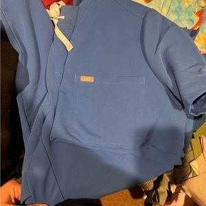 Figs Capri Blue Scrub Set